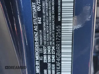 2024 Mercedes-Benz C 300 with VIN W1KAF4GB6RR172565, listed as a Copart auction lot 49794055 with 31,308 mi miles and Salvage Title. Bid and sale history available at carsss.com. Image 14.