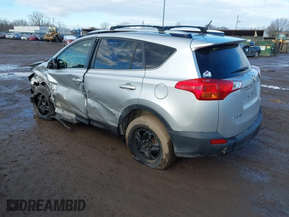 2015 Toyota RAV4 LE with VIN JTMBFREV3FJ039331, listed as a IAAI auction lot 41650536 with 155,127 mi miles. Bid and sale history available at carsss.com. Image 3.