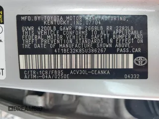 2005 Toyota Camry STD z VIN 4T1BE32K85U386267, wystawiony jako Copart lot #59219615 z przebiegiem 171 844 mil mil oraz Szkoda całkowita • Salvage title. Historia ofert i sprzedaży dostępna na DreamBid. Obrazek 13.