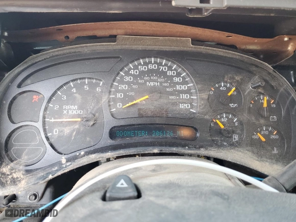 2005 Chevrolet Silverado 1500 LT with VIN 2GCEC19T751392373, listed as a Copart auction lot 53318345 with 206,126 mi miles and Clean Title. Bid and sale history available at carsss.com. Image 9.