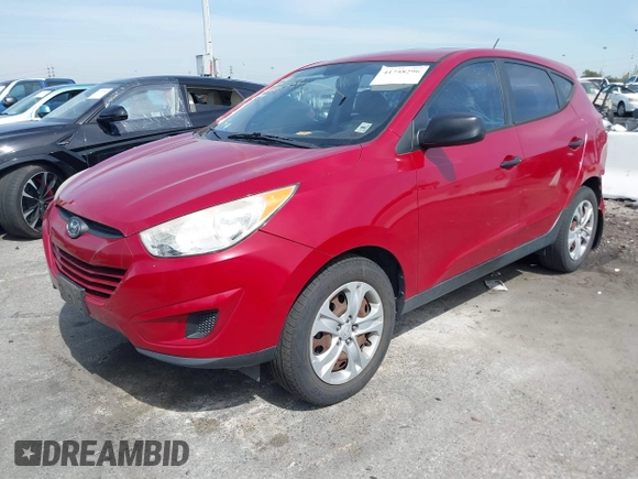 2010 Hyundai Tucson GLS with VIN KM8JT3AC1AU097317, listed as a IAAI auction lot 41758296 with 108,695 mi miles and . Bid and sale history available at DreamBid. Image 2.