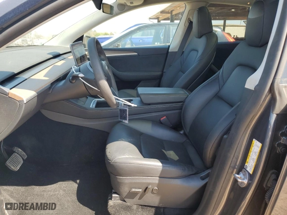 2023 Tesla Model Y Long Range with VIN 7SAYGDEE5PA159439, listed as a Copart auction lot 50743885 with 28,505 mi miles and Salvage Title. Bid and sale history available at carsss.com. Image 7.