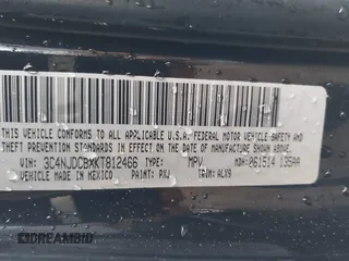 2019 Jeep Compass Limited with VIN 3C4NJDCBXKT812466, listed as a IAAI auction lot 42050090 with 103,282 mi miles and . Bid and sale history available at DreamBid. Image 9.