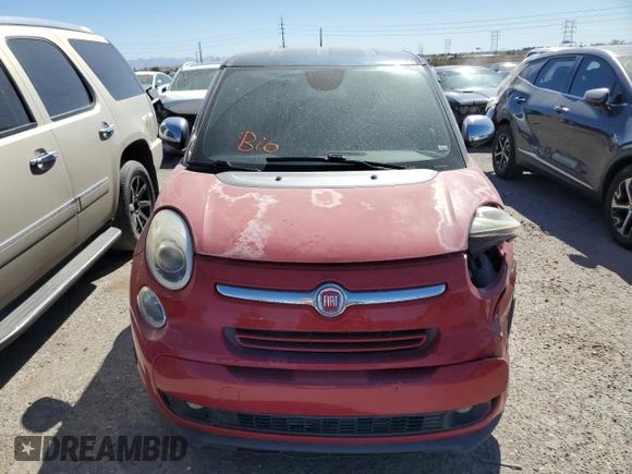 2015 FIAT 500L Lounge with VIN ZFBCFACH5FZ030864, listed as a Copart auction lot 76831154 with 119,647 mi miles and Salvage Title. Bid and sale history available at carsss.com. Image 5.