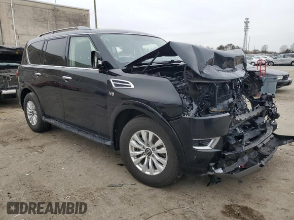 2021 Nissan Armada SV with VIN JN8AY2AD0M9660541, listed as a Copart auction lot 48254955 with 78,761 mi miles and Salvage Title. Bid and sale history available at carsss.com. Image 4.