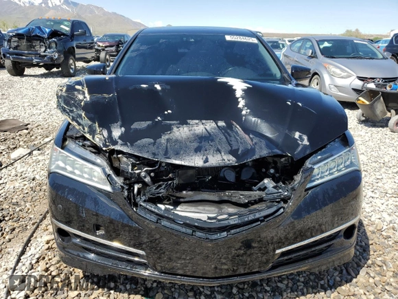 2015 Acura TLX Advance with VIN 19UUB3F76FA001028, listed as a Copart auction lot 55284625 with 110,674 mi miles and Salvage title. Bid and sale history available at DreamBid. Image 5.