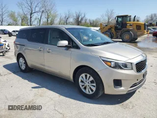 2017 Kia Sedona LX with VIN KNDMB5C17H6228387, listed as a Copart auction lot 51953475 with 131,202 mi miles and Salvage Title. Bid and sale history available at carsss.com. Image 4.