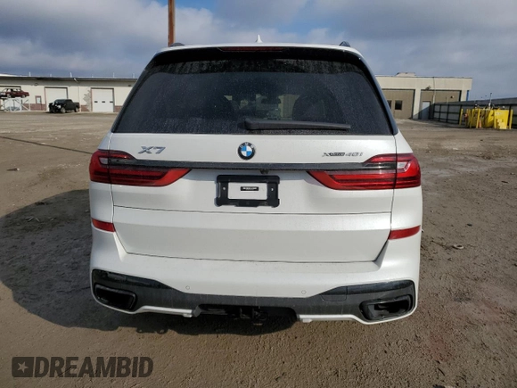 2022 BMW X7 xDrive40i with VIN 5UXCW2C03N9J24350, listed as a Copart auction lot 46865515 with 28,499 mi miles and Salvage Title. Bid and sale history available at carsss.com. Image 6.