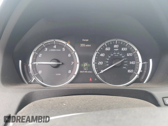 2018 Acura TLX Advance with VIN 19UUB3F79JA006426, listed as a Copart auction lot 63210485 with 64,145 mi miles and Salvage title. Bid and sale history available at DreamBid. Image 9.