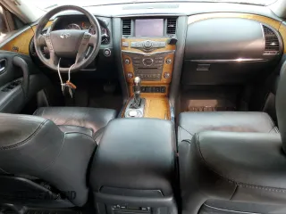 2011 Infiniti QX56 7-passenger with VIN JN8AZ2NF9B9504083, listed as a Copart auction lot 75199764 with 128,794 mi miles and Salvage Title. Bid and sale history available at carsss.com. Image 8.