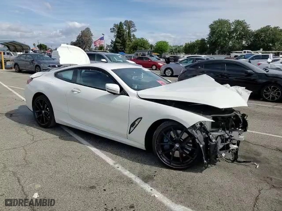 2022 BMW 8 Series 840i with VIN WBAAE2C09NCK22150, listed as a Copart auction lot 51147743 with 0 mi miles and Salvage Title. Bid and sale history available at carsss.com. Image 11.
