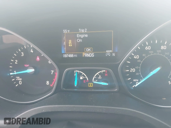 2017 Ford Escape Titanium with VIN 1FMCU0J96HUC21987, listed as a IAAI auction lot 41971376 with 97,488 mi miles and . Bid and sale history available at DreamBid. Image 7.