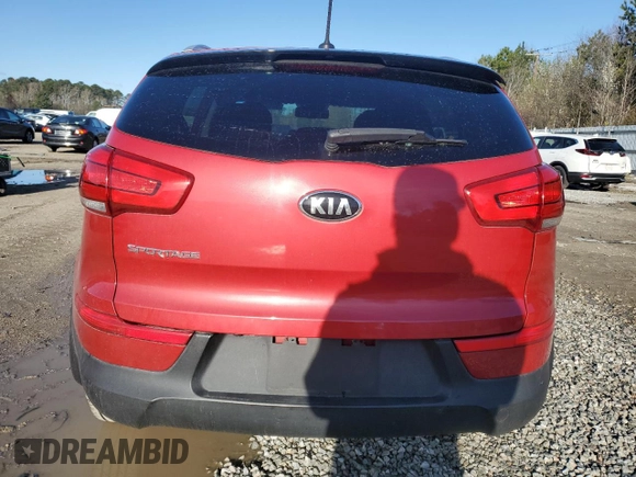 2015 Kia Sportage LX with VIN KNDPB3AC7F7760381, listed as a Copart auction lot 50136555 with 118,707 mi miles and Salvage Title. Bid and sale history available at carsss.com. Image 6.
