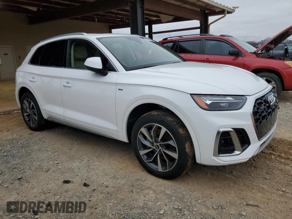 2022 Audi Q5 S line Premium Plus with VIN WA1EAAFY7N2103038, listed as a Copart auction lot 87447034 with 25,650 mi miles and Salvage Title. Bid and sale history available at carsss.com. Image 4.