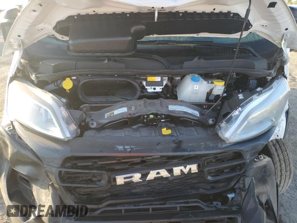 2023 Ram ProMaster Cargo with VIN 3C6LRVAG7PE585146, listed as a Copart auction lot 71391784 with 2,872 mi miles and Salvage Title. Bid and sale history available at DreamBid. Image 12.