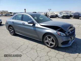 2018 Mercedes-Benz C 300 with VIN 55SWF4JB3JU280093, listed as a Copart auction lot 64334245 with 65,251 mi miles and Salvage title. Bid and sale history available at DreamBid. Image 4.