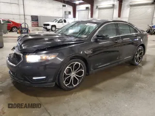 2014 Ford Taurus SHO with VIN 1FAHP2KT4EG117666, listed as a Copart auction lot 53166245 with 154,466 mi miles and Salvage title. Bid and sale history available at DreamBid. Image 1.
