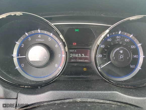 2013 Hyundai Sonata SE with VIN 5NPEC4AC6DH602746, listed as a Copart auction lot 48944315 with 235,462 mi miles and Salvage Title. Bid and sale history available at carsss.com. Image 9.