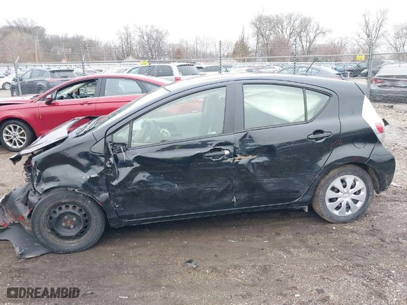 2012 Toyota Prius c One with VIN JTDKDTB34C1012303, listed as a IAAI auction lot 41157581 with 1 mi miles. Bid and sale history available at carsss.com. Image 13.
