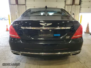 2017 Genesis G90 3.3T Premium with VIN KMHG34JA6HU030897, listed as a Copart auction lot 68075084 with 103,351 mi miles and Salvage Title. Bid and sale history available at carsss.com. Image 6.