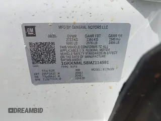 2021 GMC Acadia SLT with VIN 1GKKNMLS8MZ114591, listed as a IAAI auction lot 42052137 with 73,313 mi miles and . Bid and sale history available at DreamBid. Image 9.