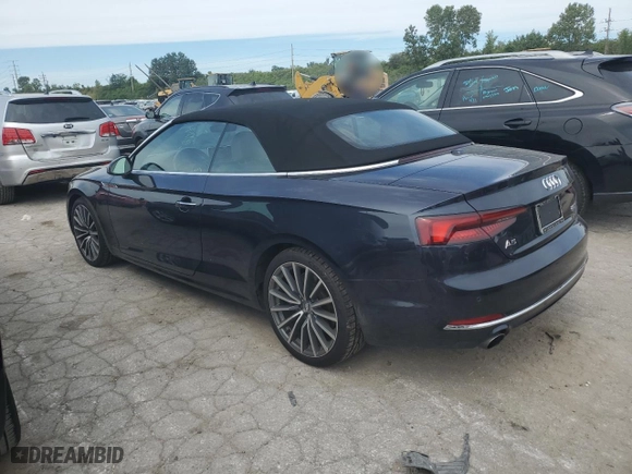 2018 Audi A5 Cabriolet Premium Plus with VIN WAUYNGF50JN013106, listed as a Copart auction lot 69892484 with NaN miles and Salvage Title. Bid and sale history available at carsss.com. Image 2.