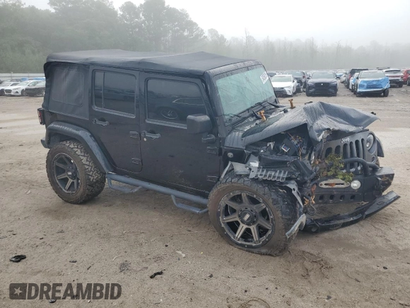 2015 Jeep Wrangler Unlimited Freedom with VIN 1C4BJWDG6FL568583, listed as a Copart auction lot 54266315 with Not provided miles and Salvage title. Bid and sale history available at DreamBid. Image 4.