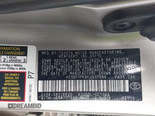 2015 Toyota Camry XLE with VIN 4T1BF1FK8FU017566, listed as a IAAI auction lot 41752942 with 196,495 mi miles and . Bid and sale history available at DreamBid. Image 9.