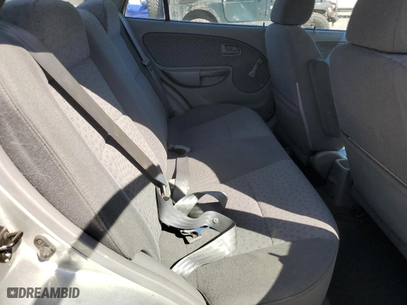 2005 Kia Rio with VIN KNADC125856373439, listed as a Copart auction lot 53529125 with 106,822 mi miles and Salvage Title. Bid and sale history available at carsss.com. Image 10.
