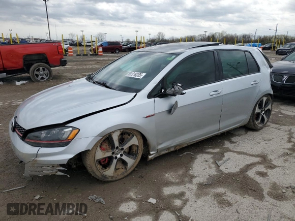 2017 Volkswagen GTI S z VIN 3VW447AU0HM033019, wystawiony jako Copart lot #51518285 z przebiegiem 93 427 mil mil oraz Szkoda całkowita • Salvage title. Historia ofert i sprzedaży dostępna na DreamBid. Obrazek 1.