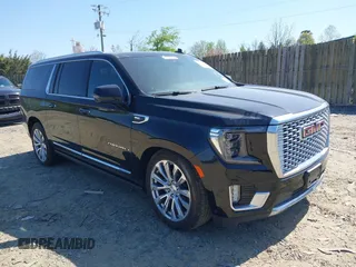 2023 GMC Yukon XL Denali with VIN 1GKS2JKL7PR458631, listed as a IAAI auction lot 42024142 with 16,054 mi miles. Bid and sale history available at carsss.com. Image 1.