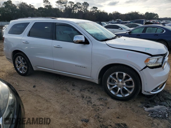 2018 Dodge Durango Citadel with VIN 1C4SDHET0JC247873, listed as a Copart auction lot 42556925 with 108,487 mi miles and Salvage title. Bid and sale history available at DreamBid. Image 4.