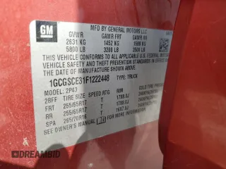 2015 Chevrolet Colorado 2WD Z71 with VIN 1GCGSCE31F1222448, listed as a Copart auction lot 47480185 with 119,522 mi miles and Clean title. Bid and sale history available at DreamBid. Image 12.
