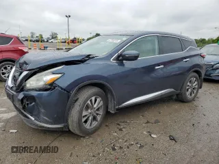 2015 Nissan Murano S with VIN 5N1AZ2MH5FN249844, listed as a Copart auction lot 57755215 with 185,536 mi miles and Salvage title. Bid and sale history available at DreamBid. Image 1.