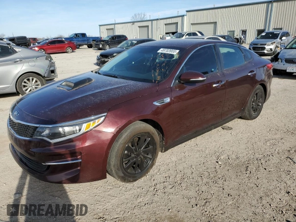 2018 Kia Optima S z VIN 5XXGT4L31JG198252, wystawiony jako Copart lot #49703955 z przebiegiem 136 254 mil mil oraz Szkoda całkowita • Salvage title. Historia ofert i sprzedaży dostępna na DreamBid. Obrazek 1.