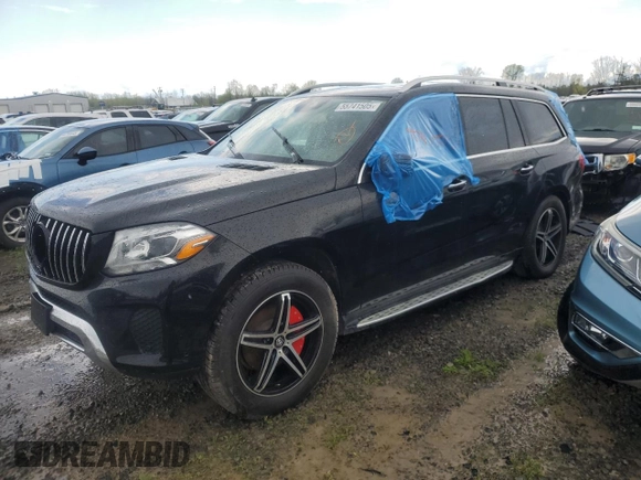 2017 Mercedes-Benz GLS 450 with VIN 4JGDF6EE4HA765897, listed as a Copart auction lot 55741505 with Not Provided miles and Salvage Title. Bid and sale history available at DreamBid. Image 1.
