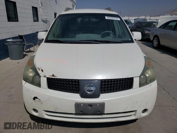 2005 Nissan Quest SL with VIN 5N1BV28U25N102483, listed as a Copart auction lot 69293754 with 0 mi miles and Salvage Title. Bid and sale history available at carsss.com. Image 5.