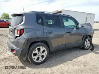 2018 Jeep Renegade Limited with VIN ZACCJADB2JPJ19589, listed as a Copart auction lot 57162995 with 57,585 mi miles and Salvage title. Bid and sale history available at DreamBid. Image 3.
