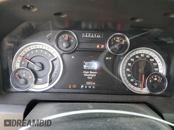 2019 Ram 1500 Classic Lone Star with VIN 1C6RR6LT4KS573942, listed as a Copart auction lot 49954925 with 120,514 mi miles and Salvage Title. Bid and sale history available at carsss.com. Image 9.