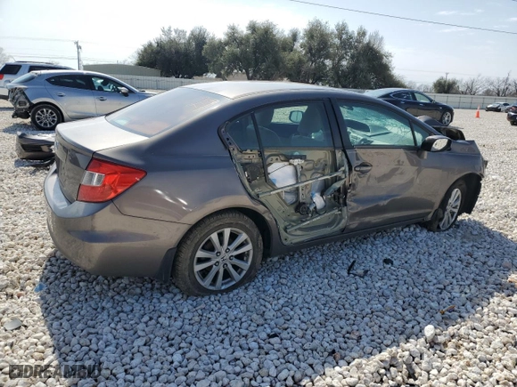 2012 Honda Civic Sdn EX with VIN 2HGFB2F86CH567070, listed as a Copart auction lot 44822395 with 0 mi miles and Salvage Title. Bid and sale history available at carsss.com. Image 3.