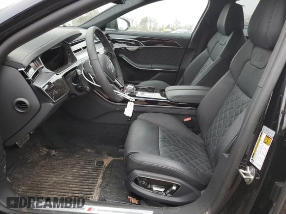 2024 Audi S8 with VIN WAULSAF89RN015605, listed as a Copart auction lot 51800405 with 2,274 mi miles and Salvage Title. Bid and sale history available at DreamBid. Image 7.