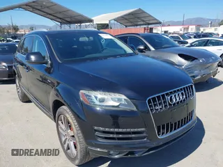 2014 Audi Q7 Premium Plus with VIN WA1LGAFEXED014547, listed as a IAAI auction lot 42639055 with 158,057 mi miles and . Bid and sale history available at DreamBid. Image 1.