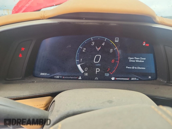 2021 Chevrolet Corvette 3LT z VIN 1G1YC2D4XM5100398, wystawiony jako Copart lot #49331985 z przebiegiem 8 800 mil mil oraz Szkoda całkowita • Salvage title. Historia ofert i sprzedaży dostępna na DreamBid. Obrazek 9.