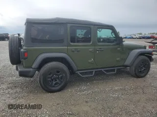 2021 Jeep Wrangler Unlimited Sport S with VIN 1C4HJXDNXMW717149, listed as a Copart auction lot 55469785 with 68,808 mi miles and Salvage title. Bid and sale history available at DreamBid. Image 3.
