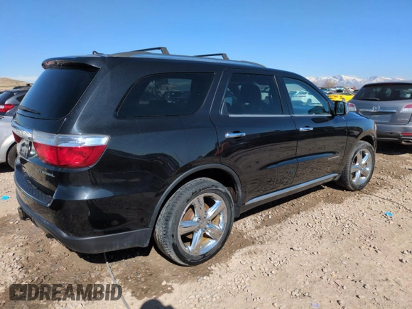 2012 Dodge Durango Citadel with VIN 1C4RDJEG7CC330910, listed as a Copart auction lot 47069995 with 166,864 mi miles and Salvage title. Bid and sale history available at DreamBid. Image 3.
