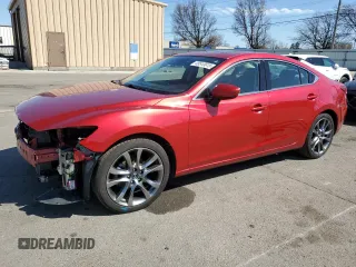 2016 Mazda Mazda6 i Grand Touring with VIN JM1GJ1W51G1453021, listed as a Copart auction lot 49510615 with 114,279 mi miles and Salvage Title. Bid and sale history available at carsss.com. Image 1.