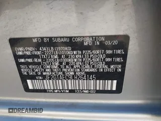 2020 Subaru Crosstrek Premium with VIN JF2GTAEC9LH264145, listed as a IAAI auction lot 42395084 with 40,071 mi miles and . Bid and sale history available at DreamBid. Image 9.