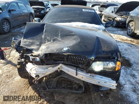 2002 BMW 3 Series 325Ci with VIN WBABS33432JY42568, listed as a Copart auction lot 46232065 with 91,310 mi miles and Salvage Title. Bid and sale history available at carsss.com. Image 5.
