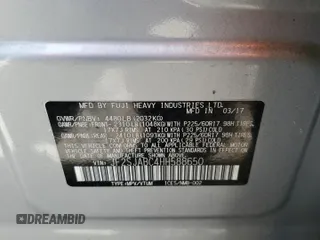 2017 Subaru Forester with VIN JF2SJABC4HH588650, listed as a Copart auction lot 61175905 with 52,057 mi miles and Salvage title. Bid and sale history available at DreamBid. Image 14.