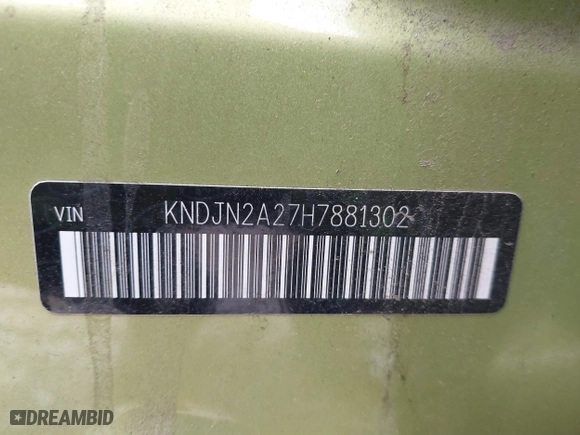 2017 Kia Soul with VIN KNDJN2A27H7881302, listed as a IAAI auction lot 41427356 with 41,540 mi miles. Bid and sale history available at carsss.com. Image 9.